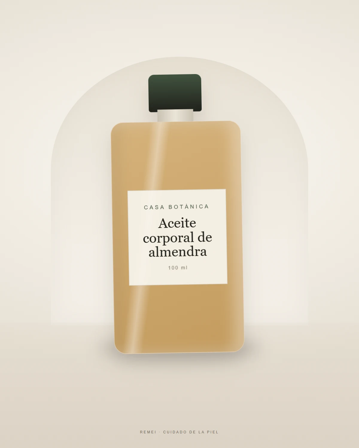 Aceite corporal de almendra de Casa Botànica en botella de 100 ml